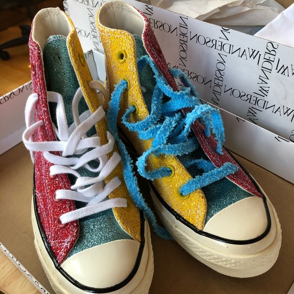 NWT Authentic Converse x JW Anderson Hi Glitter - Picture 3 of 4